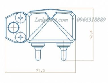 Công tắc nhôm đôi - tích hợp Led